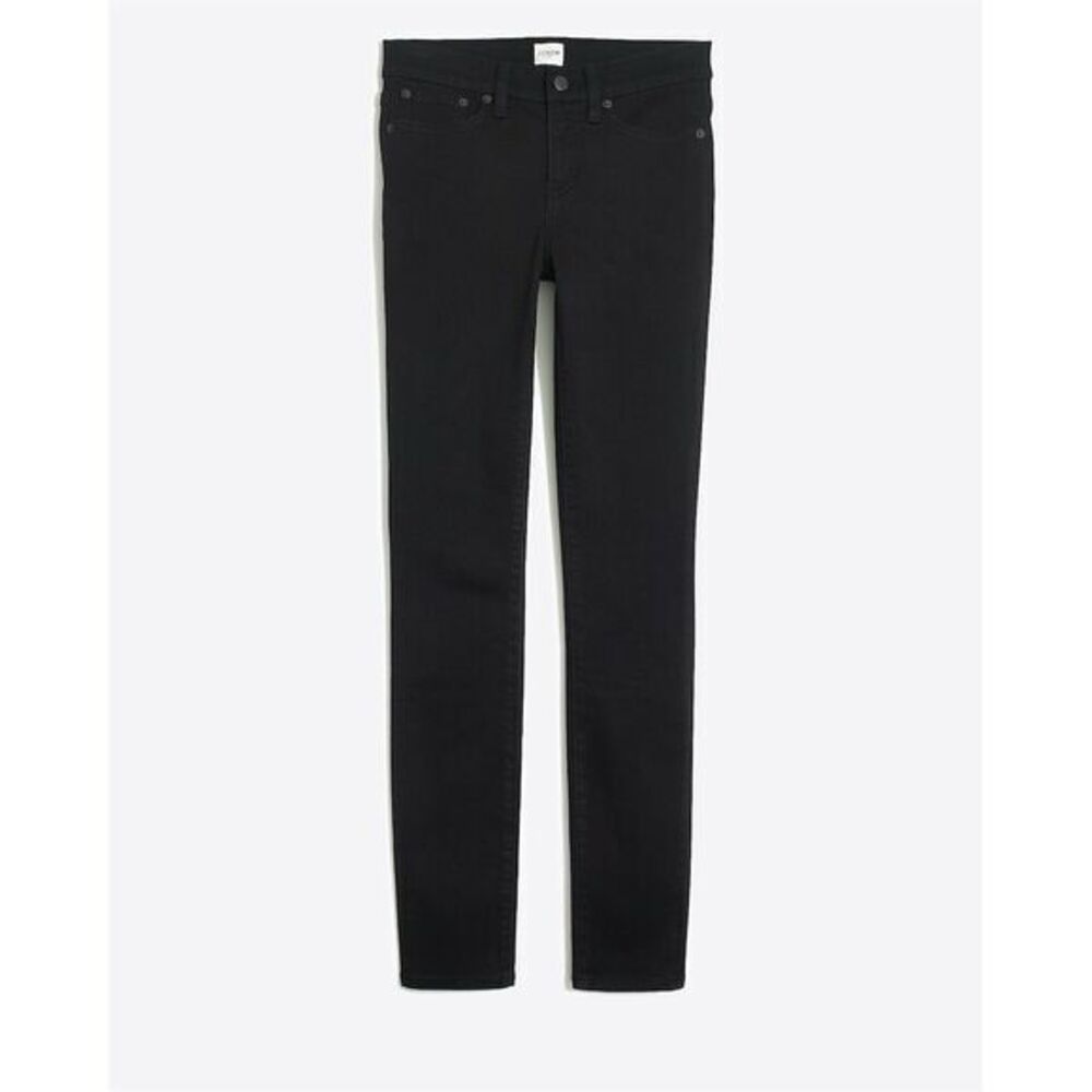 NWT J. Crew Factory Women's‎ 8" Rise Skinny Jeans Size 25 Black Mid-Rise Denim